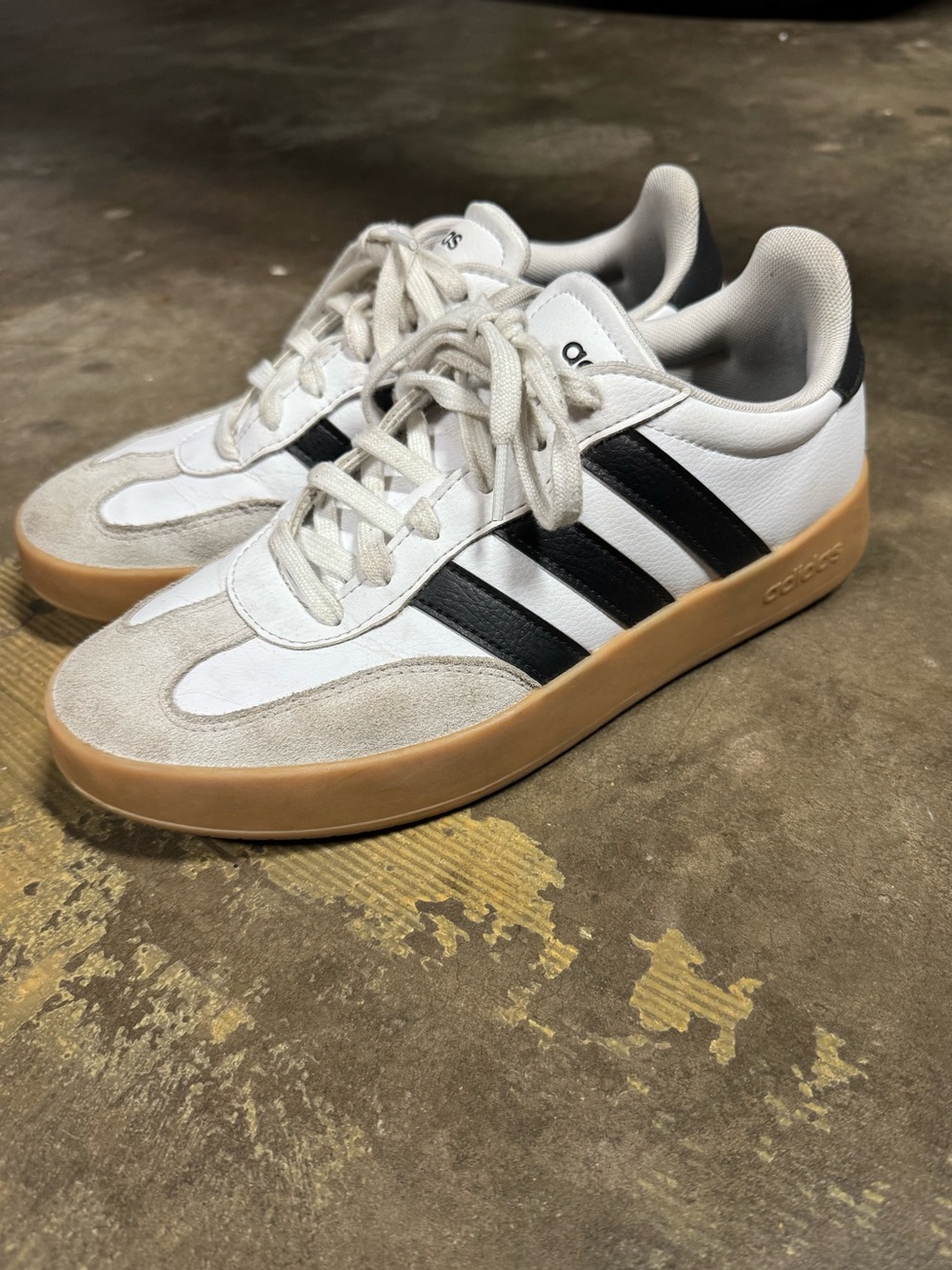 Adidas Barreda Shoes  White, Black & Gum Low-Top Sneakers
